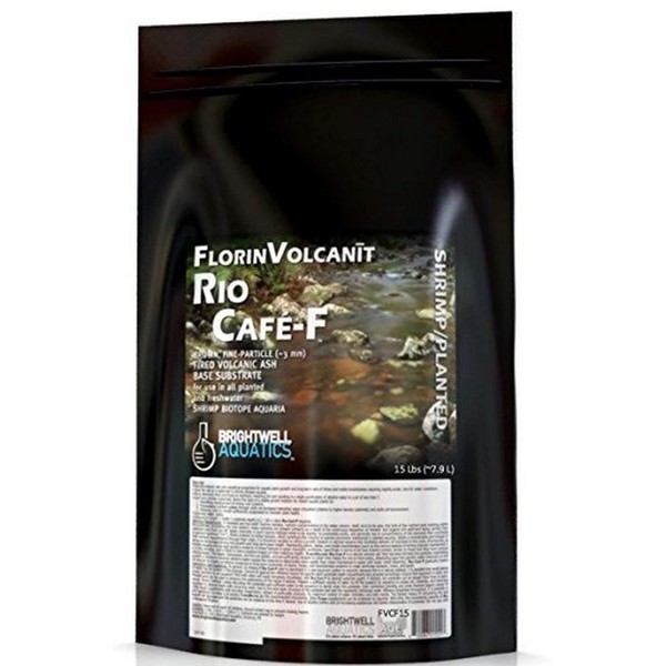 Brightwell Aquatics FlorinVolcanit Rio Cafe-F - Fine Brown Volcanic Ash Substrate for Freshwater Shrimp, 15-lbs