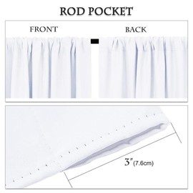 PONY DANCE Window Curtains White - Rod Pocket Window Treatments Curtain Panels/Draperies Light Filter Home Decoration, Wide 52 x Long 84 inches, Pure White, 2 Pieces