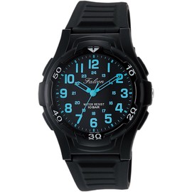 Citizen Q&Q VP84-852 Men's Analog Wristwatch, Waterproof to 10 ATM, Urethane Strap, Black, Blue