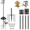 Proerr Smart Bird Feeder Pole Stand 79In,Adjustable Height Metal Bird