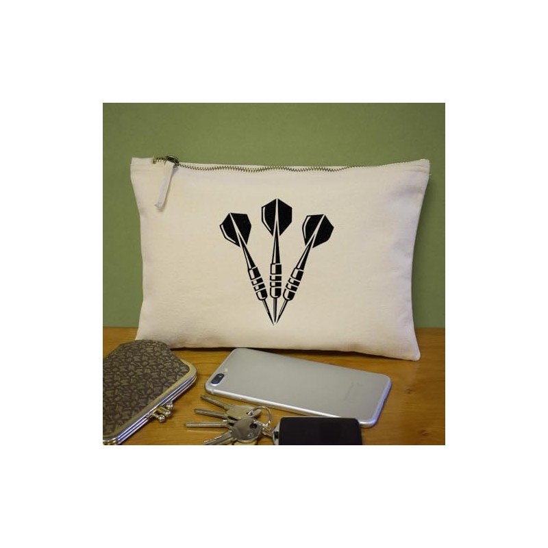 'Darts Set' Canvas Clutch Bag/Accessory Case (CL00039697)