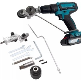 Unbranded Drill Attachment Metal Cutter - Portable Double Headed Sheet Metal Nibbler Tool