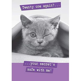 21 Again? Your Secret's Safe With Me! Birthday Card