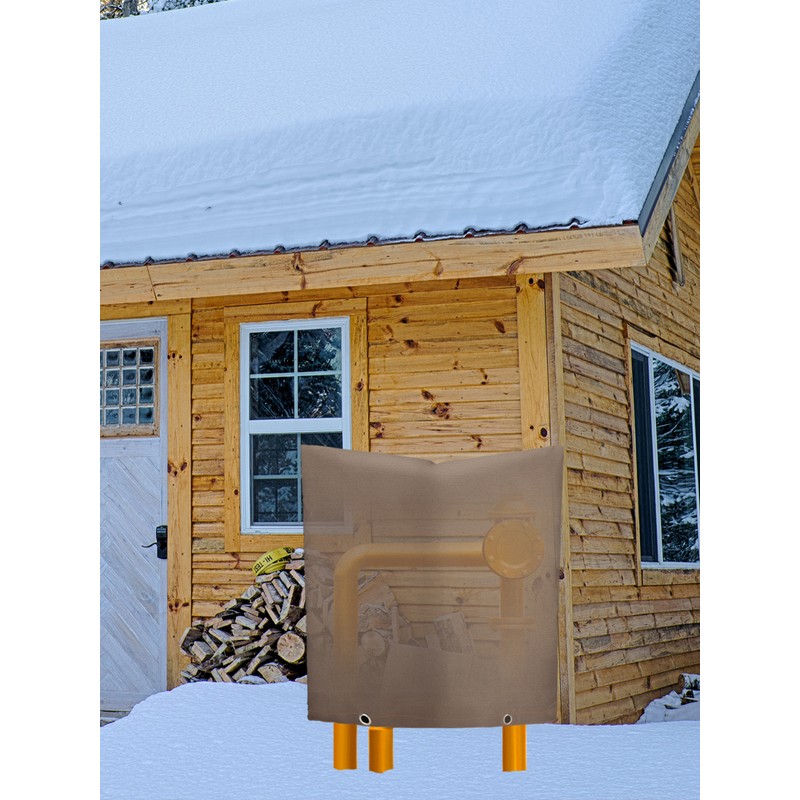 Backflow Preventer Insulation Cover Black 24 x 24in Backflow Preventer