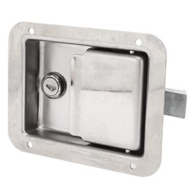 Tool Box Lock for Motorhomes, Caravans, Trucks, Loading Area, Box Load, Solid RV Handle Bolt Made of Stainless Steel, Paddle Lock with 2 Keys for Trailers, Trucks, Motorhomes