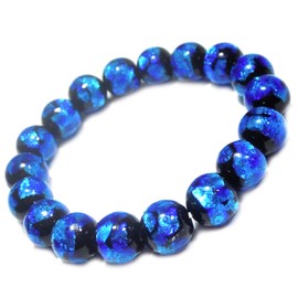 Heroes Glow in the Dark Luminous Firefly Glass 12mm Bracelet, Mysterious Cobalt Blue, Glass