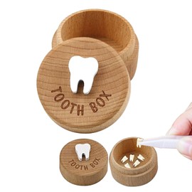 Csirnto Tooth Box Milk Teeth Girls Milk Tooth Box Wooden Tooth Box Milk Teeth Boys Tooth Box for Milk Teeth Young Girls - Tooth Box Milk Teeth as a Reminder of the First Teeth