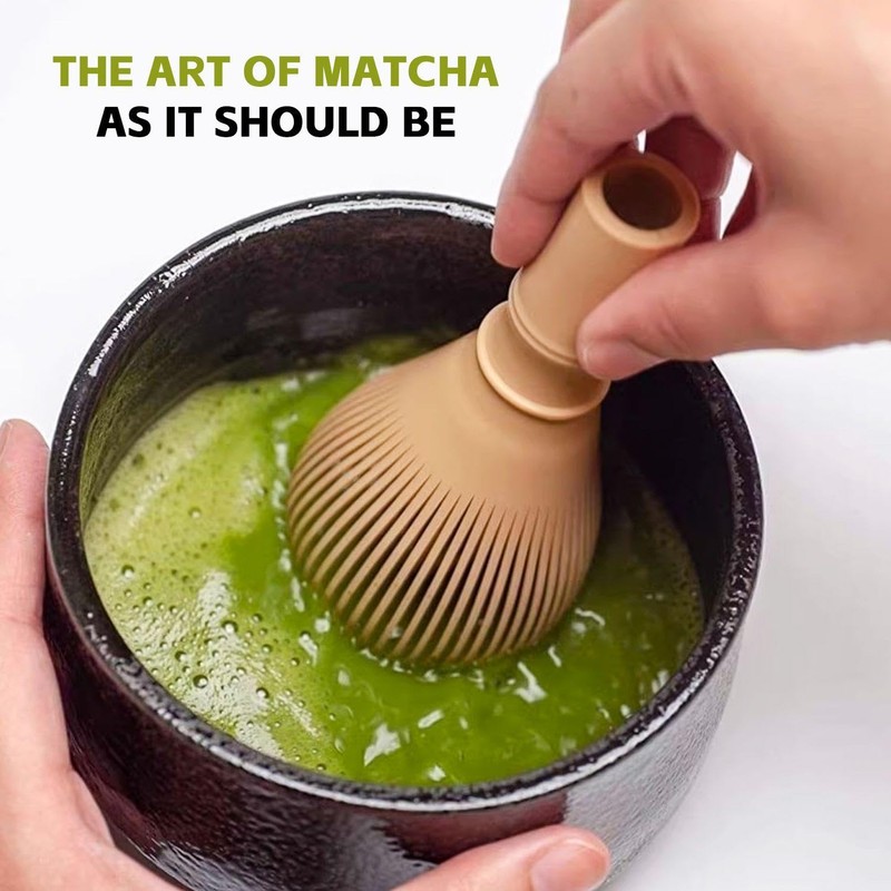 EHDWXVZM 2 Pieces Matcha Mixer, Plastic Tea Set, Tea Brewing