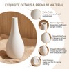 6.5 Inch White Ceramic Bud Vase Narrow Neck Small Flower