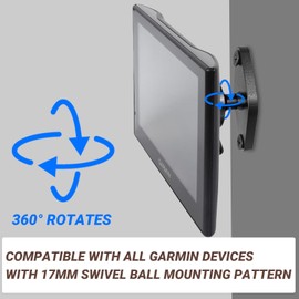 2PC Aluminum AMPS to 17mm Ball Adapter - CNC Alloy Base Plate for Garmin Nuvi/Dezl/Zumo, GPS Mount with AMPS Hole Pattern & 4 Screws