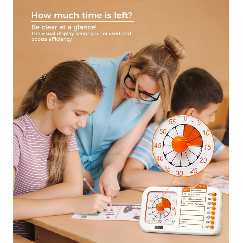 3-in-1 Visual ADHD Timer for Kids & Adults with Planning