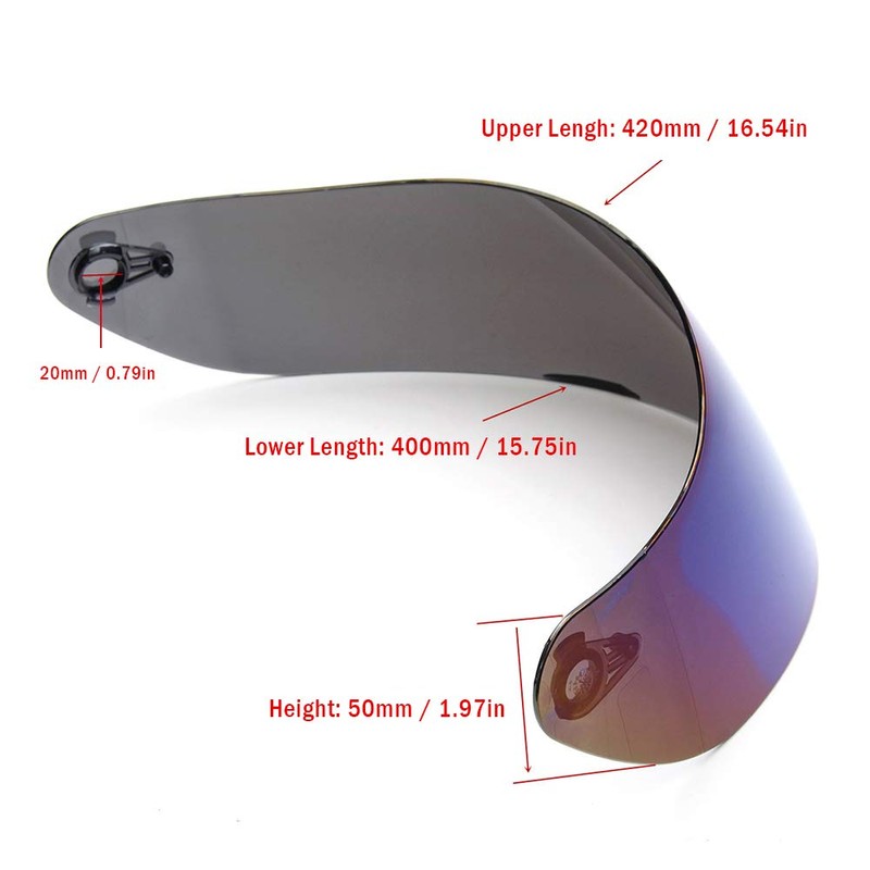 Mulcort Motorcycle Wind Protection Helmet Lens Visor Full Face Fit