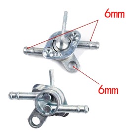 4 Stück Benzinhahn Schalter Kraftstofftank Benzinhahn Schalter Benzinhahn Quad Schließfunktion Ölschalter 6 mm Inline Petrol Tap Universal für 50 cc 70 cc 90 cc 100 cc 110 cc Pit Quad Dirt Bike ATV