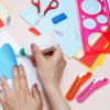 3 Pcs Plastic Letter Openers Small Random Color Retractable Utility