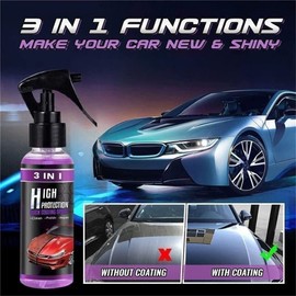 GDSAFS 3 in 1 Car Coating Spray, High Protection 3 in 1 Spray, 3 in 1 High Protection Quick Car Coating Spray, High Protection Quick Coating Spray, 3 in 1 High Protection Car Spray (100ml/2pcs)