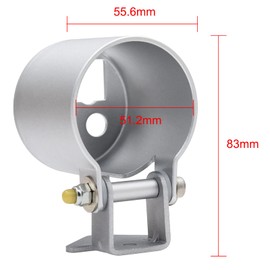 KAOLALI 52 mm (2 inch) Universal Single Hole Gauge Car Meter Dashboard Dial Indicator Holder Instrument Holder 1 Piece Silver Instrument Gauge Pod Holder Adjustable for Motorcycle Truck