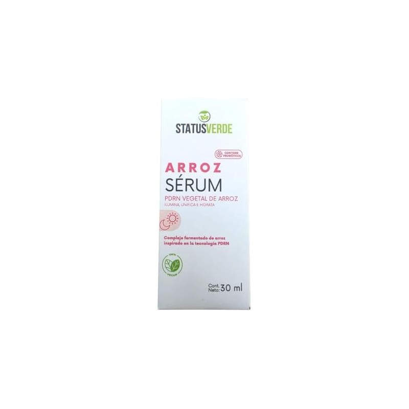 Sérum de Arroz con Probióticos, PDRN Vegetal, Ilumina, Unifica e