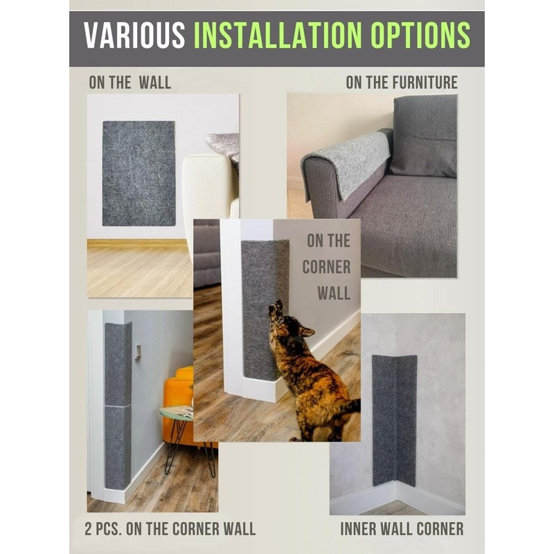 Corner Cat Scratcher – Wall Mounted Cat Scratcher – Cat
