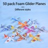 Manmel 50 Pcs Foam Gliders Planes Toys for Kids, Paper