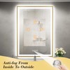 FTOTI LED Bathroom Mirror, 20x28 Inch Frontlit & Backlit Gold