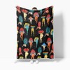 Funny Mushroom Butt Throw Blanket, Fun Cute Sexy Butt 70S
