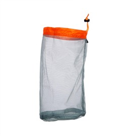 VGEBY Mesh Drawstring Storage Bag, Stuff Sack, Lightweight Nylon Mesh Drawstring Storage Bag for Travel, Camping, Hiking (M-Orange), orange