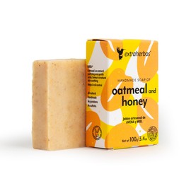 Extraherbos Jabón Artesanal de Avena y Miel 100g - Limpiador Facial y Corporal para Piel Sensible  Exfoliante Suave, Hidratante y Calmante - Jabón... 