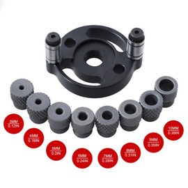 Woodworking Drill Hole Locator 8 Hole 1/4/5/6/7/8/9/10 mm Drill Bushing Set, Drilling Aid Vertical Drilling, Aluminium Alloy Drilling Guide Drilling Aid Drilling Tools for Drilling Template Furniture