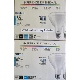 Cree 4 BULBS CREE 65W /8.5W LED FLOOD Daylight 5000K BR30 Dimmable EXCEPTIONAL BEST