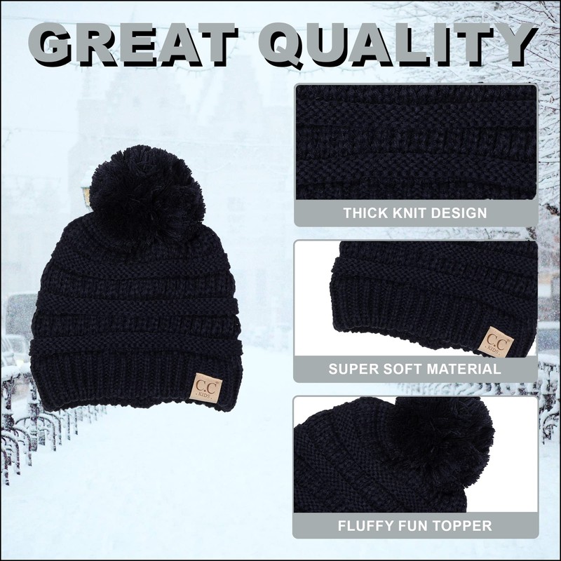 Funky Junque - Gorro de punto de cable para niños
