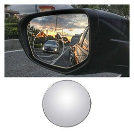 Car Blind Spot Mirror, HD Glass Wide Angle Side Rear View Mirror, Round Stick-on Convex Blindspot Mirror, Non-adjustable Rear View Mirror for Car Truck and SUV (1PCS)