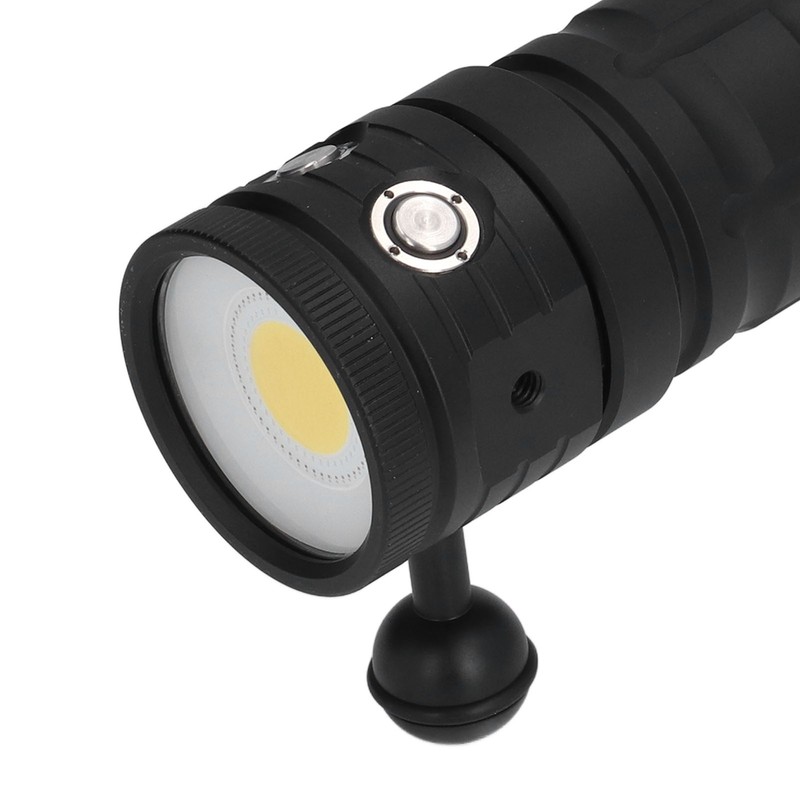 COB LED Diving Flashlight 100m Waterproof Underwater Torch with 3