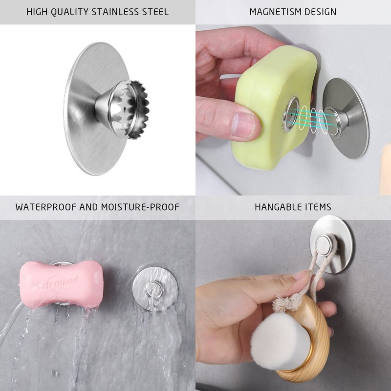 Magnetic Soap Holder and Mesh Pocket Soap Dish Magnetic Soap