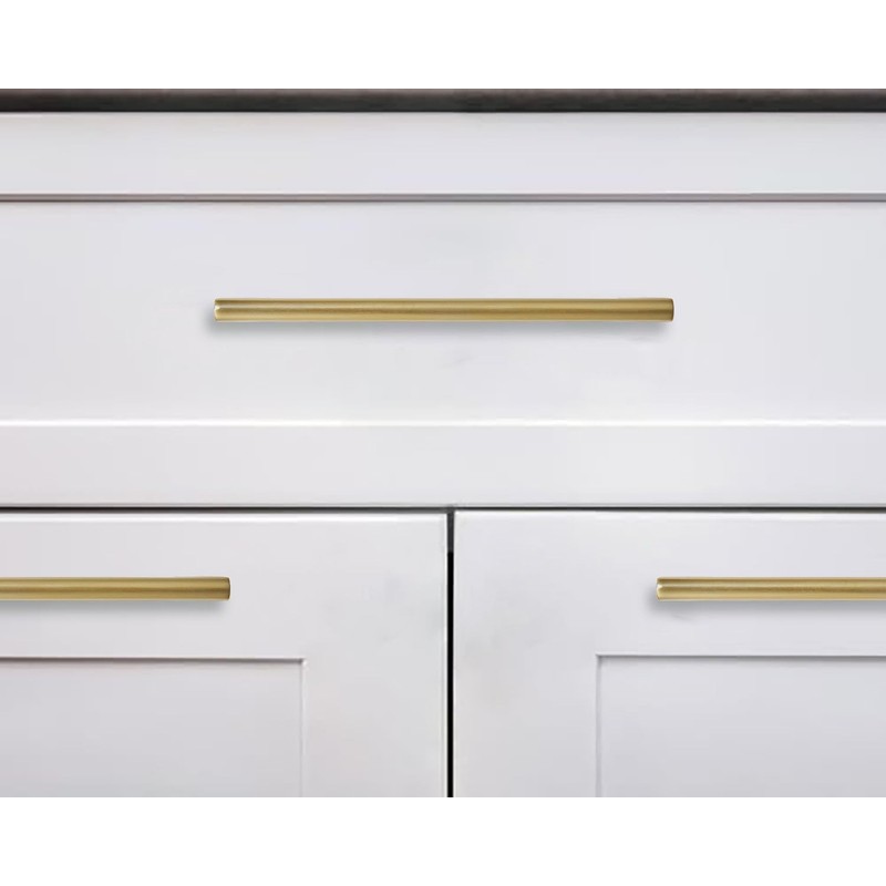 khtumeware 6 Inch Hole Center 2 Pack,Brushed Brass Cabinet Pulls