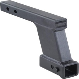 LABLT Black Trailer Hitch Extender for 2 Inch Receiver with 8 Inch Rise or Drop, 2-inch Solid Shank, 9 11 Extension Length, 10000lbs Capacity, with 5/8 Hitch pin