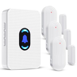 Wireless Door Chime Entry Alert Door Dinger for Business Entry Door Chime Sensor with 800Ft Range 20 Chimes 5 Adjustable Volume Door Open Alarm Door Buzzer 3 Sensor + 1 Receiver