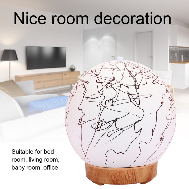 Round Ball Shape Humidifier Aromatherapy Diffuser 7 Colors LED Night
