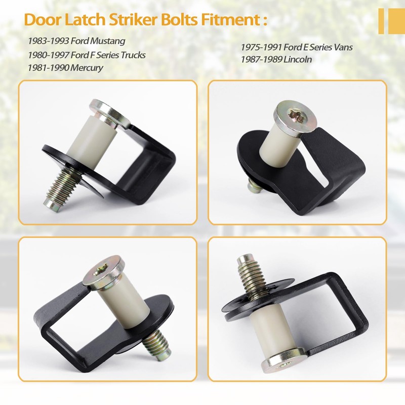 UNIGT 2 Pack Door Striker Bolts Set Includes Bushing Compatible