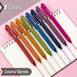 Mr. Pen- Retractable Gel Pens, 8 Pack, Unique Vintage Ink Colors Gel Pens Fine Point 0.7mm, Fast Dry Vintage Pen, Retractable Pens, Gel Ink Pens, Aesthetic Pens for Journaling Fine Tip Pens