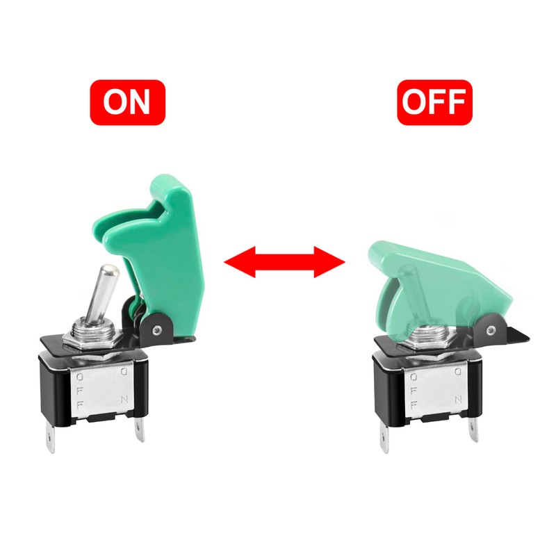 Heschen Metal Toggle Switch Flick Flip, 12V 20A, SPDT, ON/Off