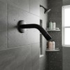 Brazo Y Chapeton Para Regadera 15cm Acero Inox Negro Rugo