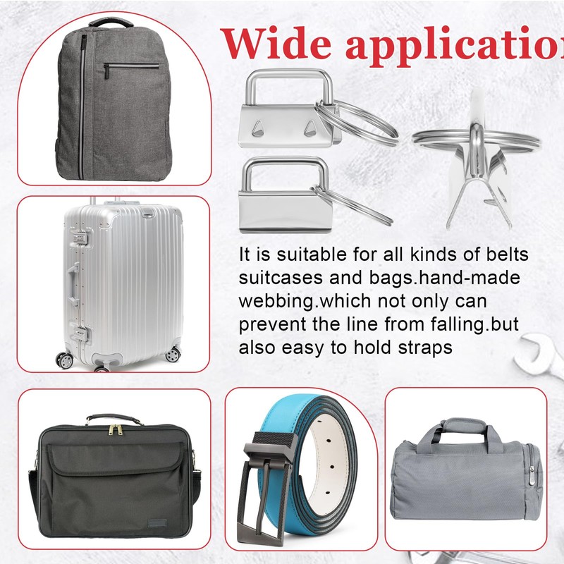 Keychain Hardware Set, 100Pcs Key Fob Hardware 1 Inch with