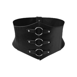 BEIBXHQQ 1 Piece Wide Girdle, Black Belt, Lace up Corset, Leather Corset Belt, Dress Belt, Wide Belt for Women, Elastic Belt for Women, Vintage Belt, Clothing Accessories