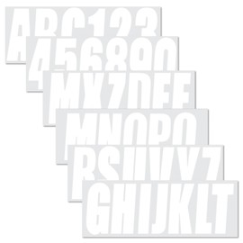 NorthBoat 4 Sets 3" Boat Letters Numbers Stickers Decals White Hard Waterproof Scratch Resistant for Boats Yachts & PWC