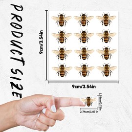 Hobbspring 240Pcs Bee Stickers 1x0.75Inch Self-Adhesive Paper Decorative Stickers Waterproof Bumble Bee Planner Decals for Scrapbook Calendar Journals Crafting Party Gift Bag Decor