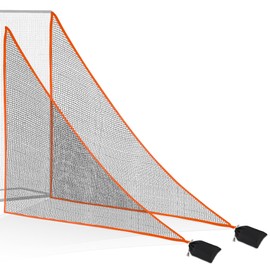 Golf Shank Net Attachment for Golf Hitting Nets with Sandbag，7 * 10FT Golf Barrier Side Net,Golf Practice Hitting Net Barrier Net for Golf, Baseball, Hockey, Soccer (2 Pack,Red)