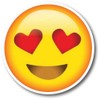 Heart Eyes Emoji Magnet Decal Perfect for Car or Truck
