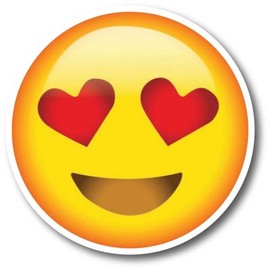 Heart Eyes Emoji Magnet Decal Perfect for Car or Truck