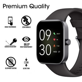 Yoomigle 6 Pack Compatible with ASWEE P4 1.85'' Smart Watch Screen Protector Film Compatible for AZTTKIA P4 1.85 Inch Smartwatch Screen Protectors Foils Cover Crystal Clear HD Anti-Scratch