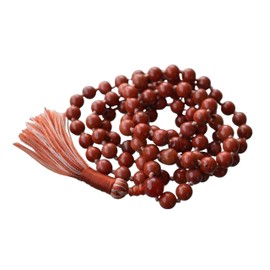 Hand Knotted Red Jasper Mala Necklace - Embrace Strength and Stability - 8mm Beads, 108 Beads - Aries Birthstone, Root Chakra Alignment